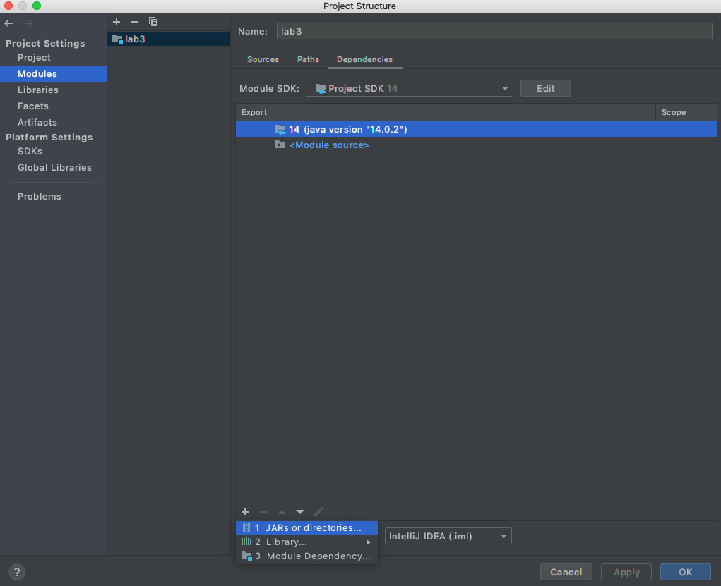 IntelliJ adding deps